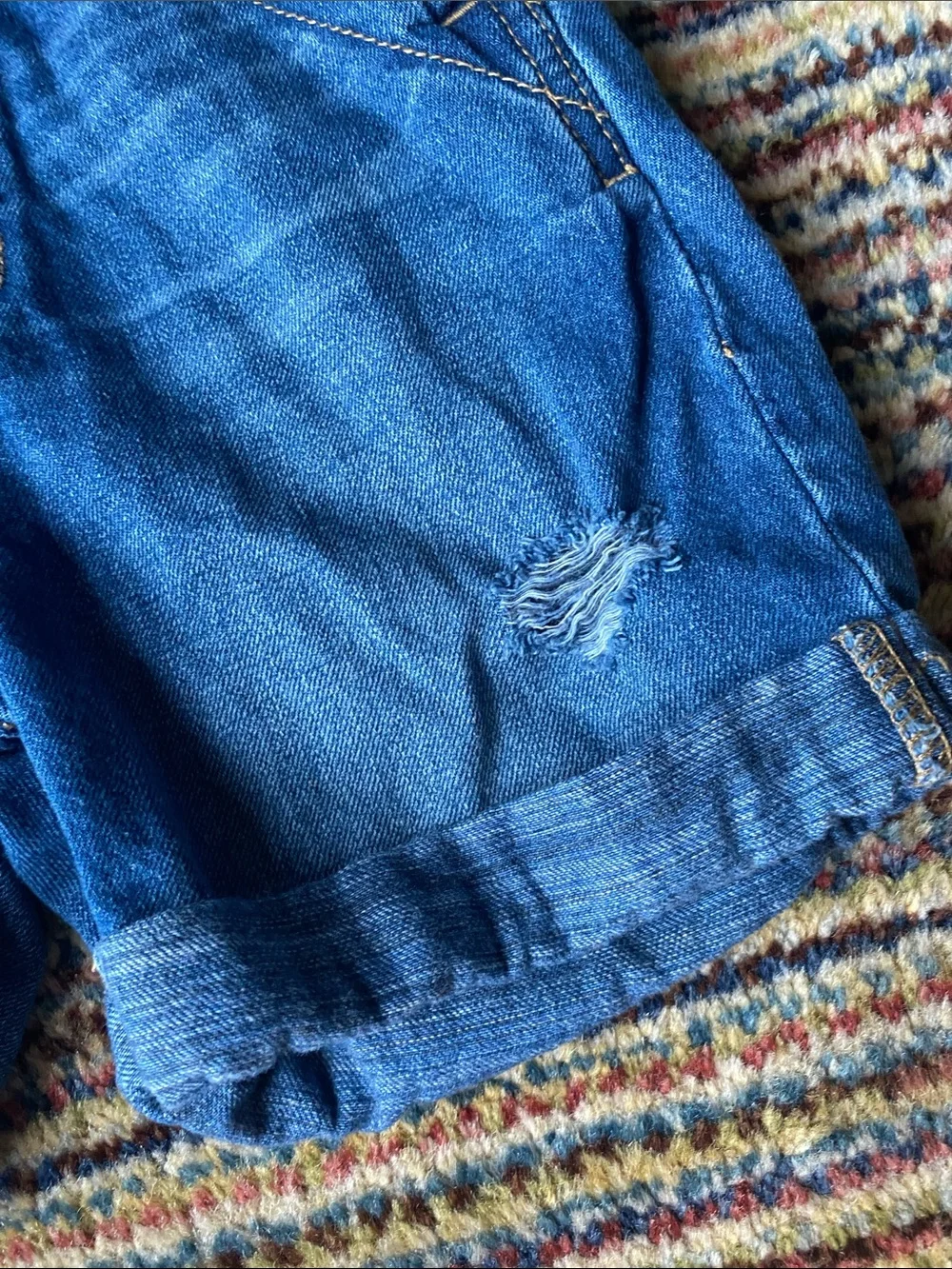 GAP Kids Denim Blue Overalls with Contrast Stitching